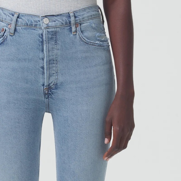 Agolde Denim - Agolde Nico High Rise Slim Jeans in Rooted, size 31